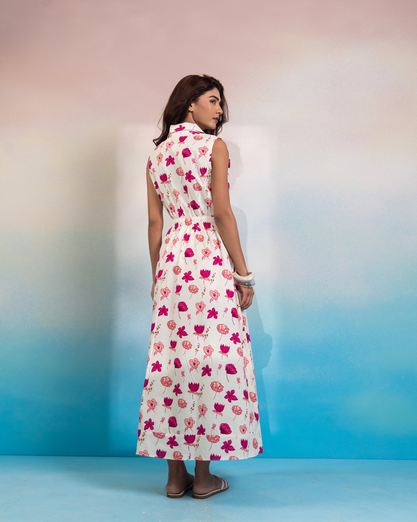 BLOOMCORE COLLARED MAXI DRESS
