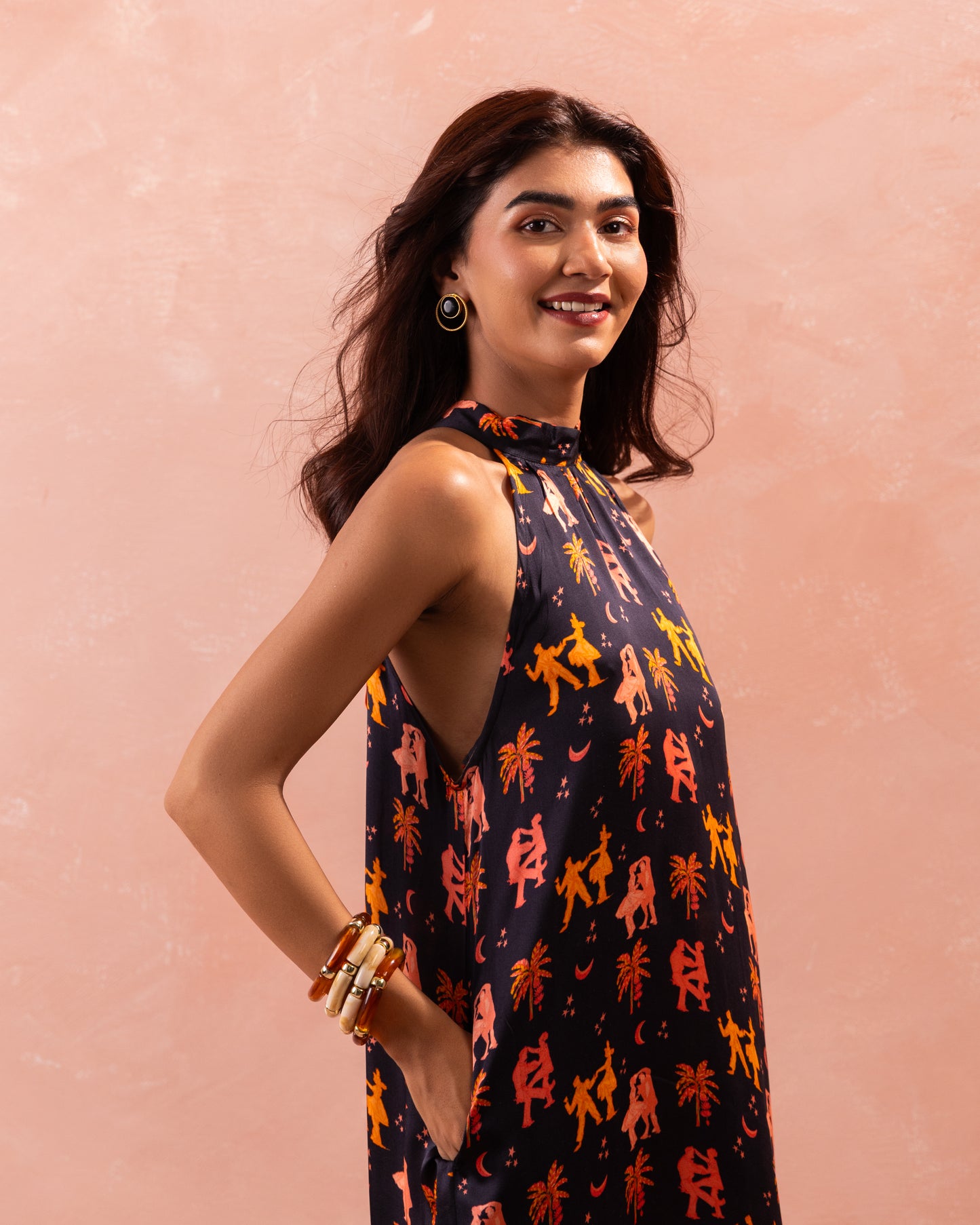 DANCE TOWN HALTER NECK DRESS
