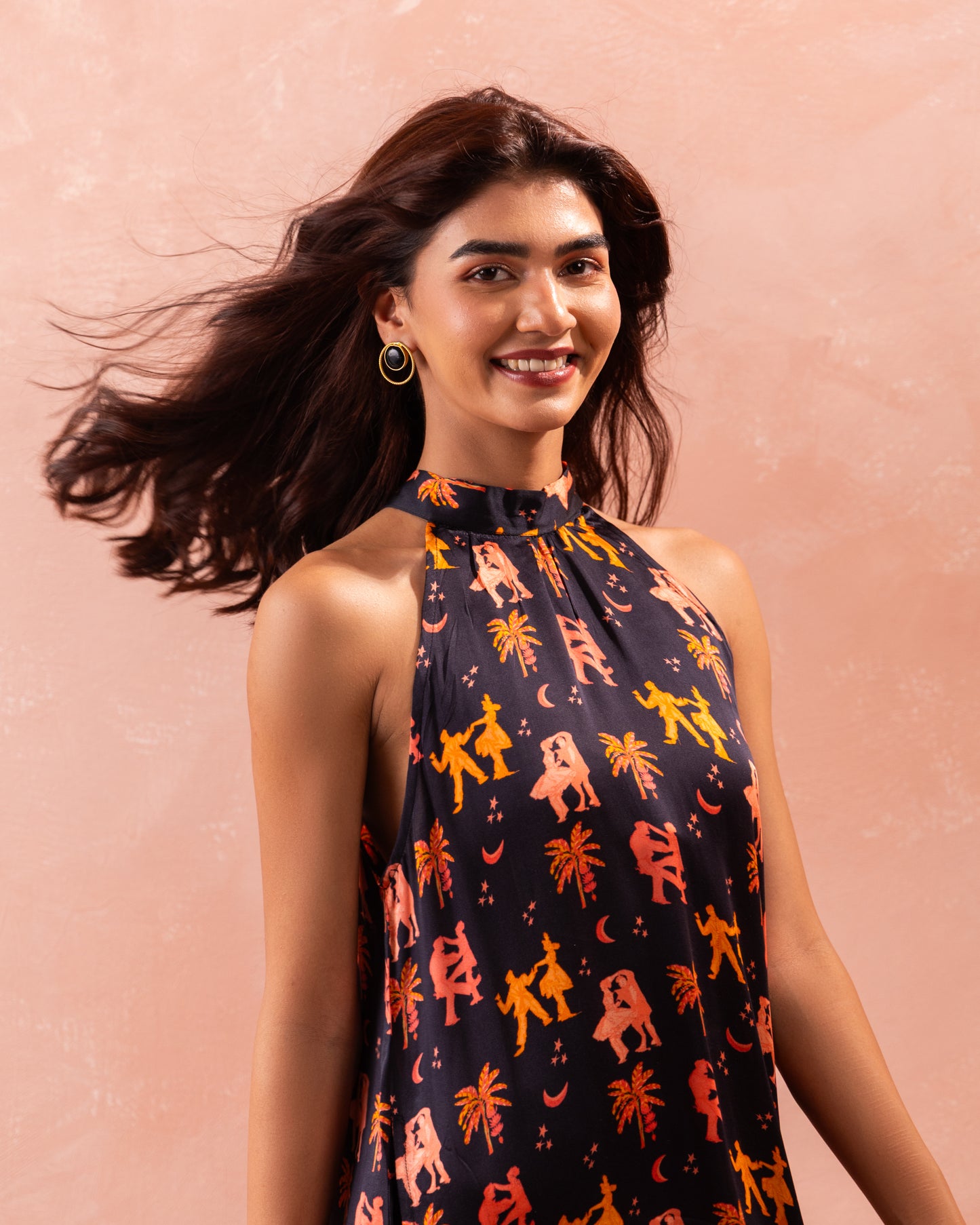 DANCE TOWN HALTER NECK DRESS