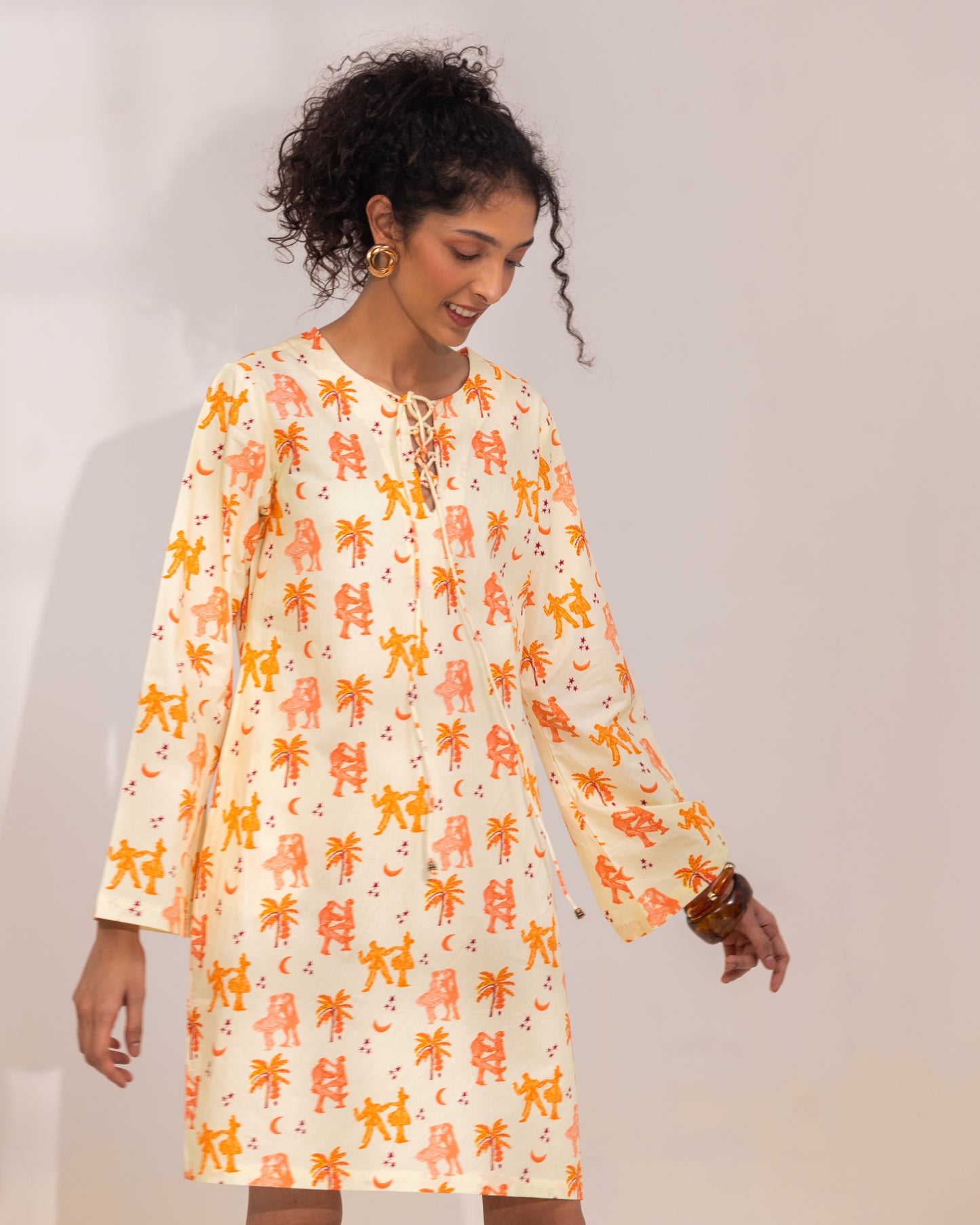 GROOVE GARDEN LACE TIE DRESS