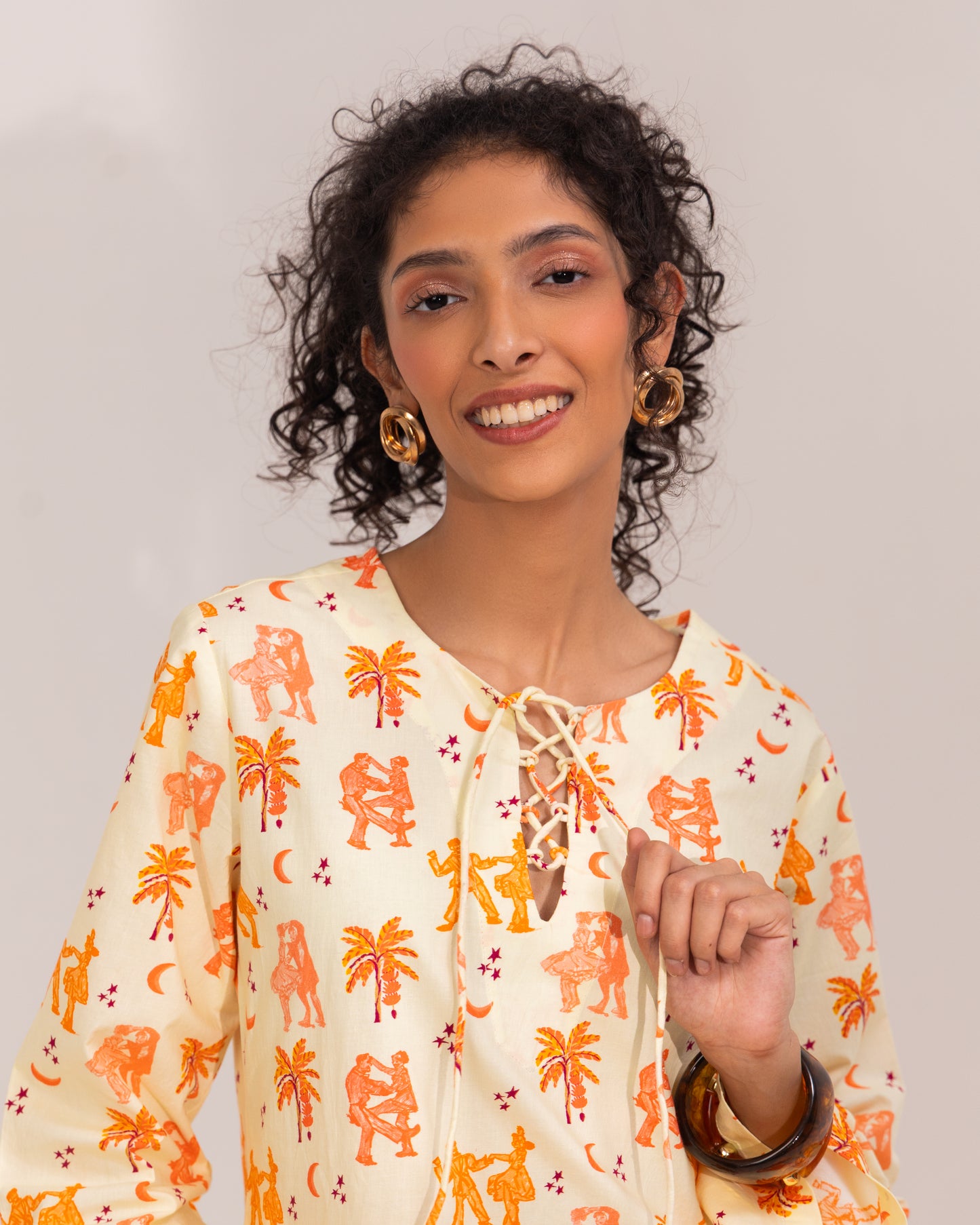 GROOVE GARDEN LACE TIE DRESS