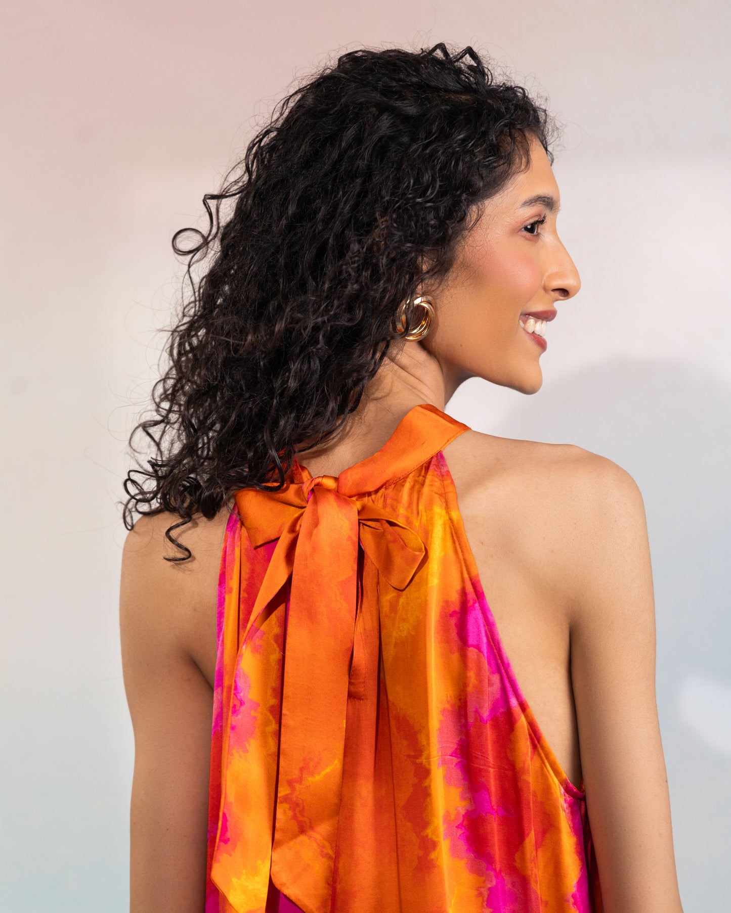 SUN FOLK HALTER NECK DRESS