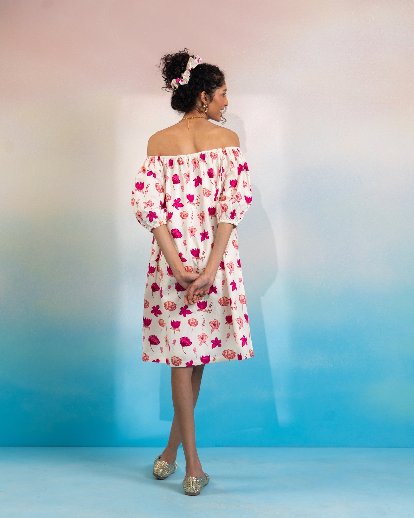 BLOOMCORE OFF SHOULDER DRESS