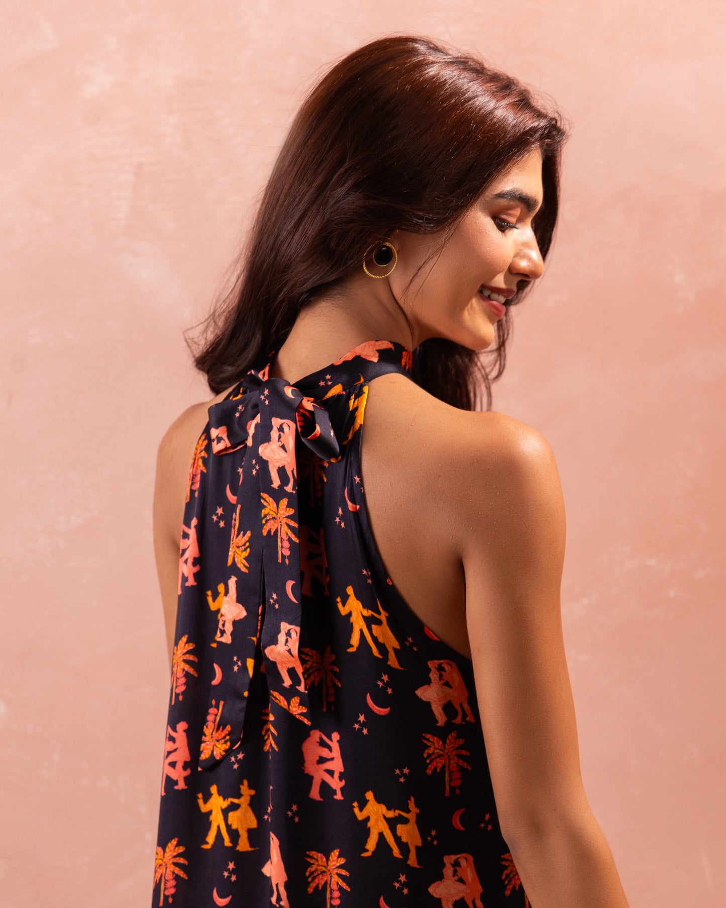 DANCE TOWN HALTER NECK DRESS