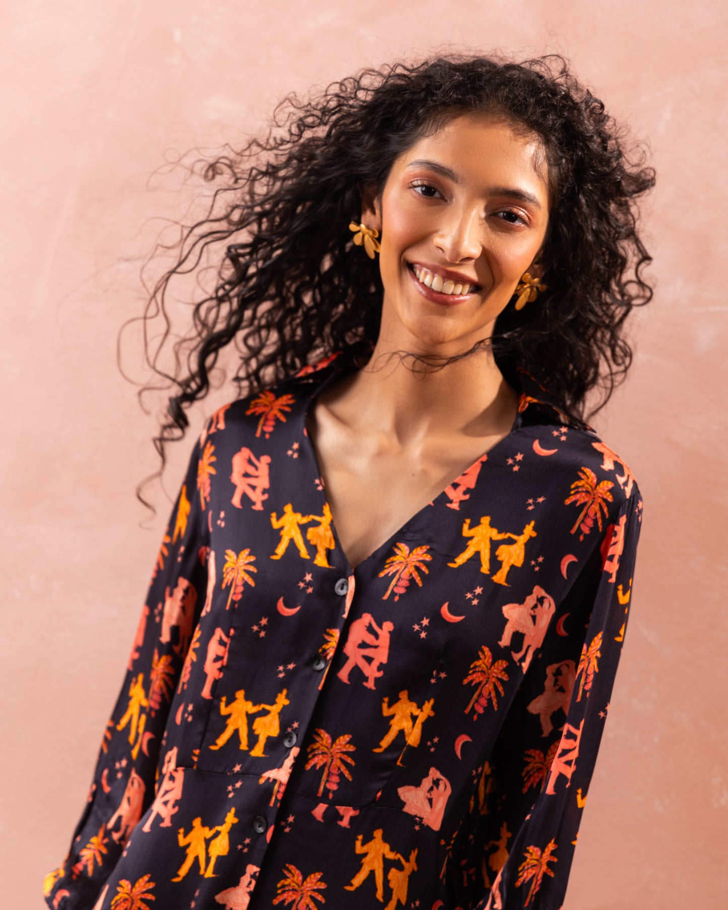 DANCE TOWN BUTTONED MAXI DRESS