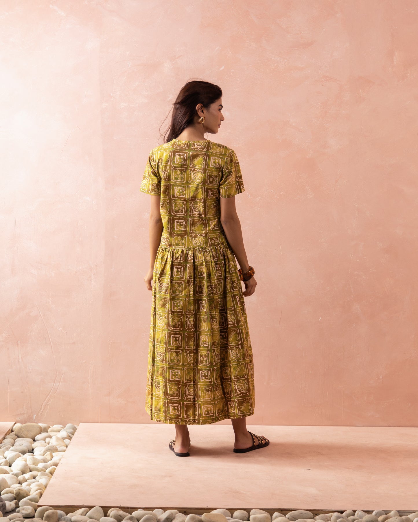 FIELD BLOOM GATHERED MAXI DRESS