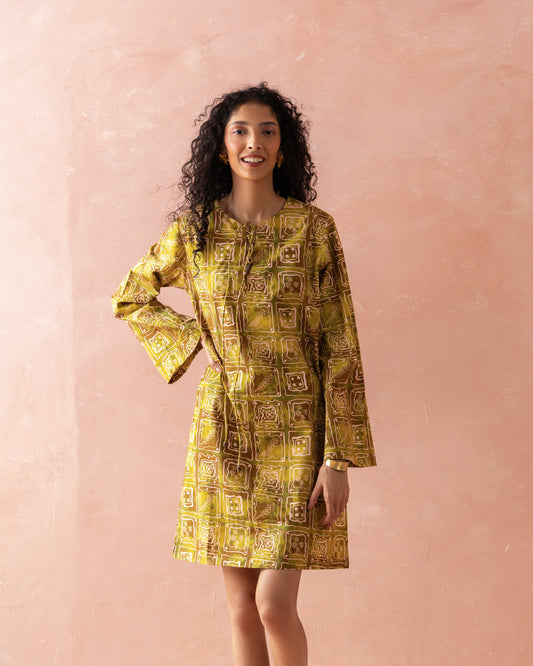 FIELD BLOOM LACE TIE DRESS