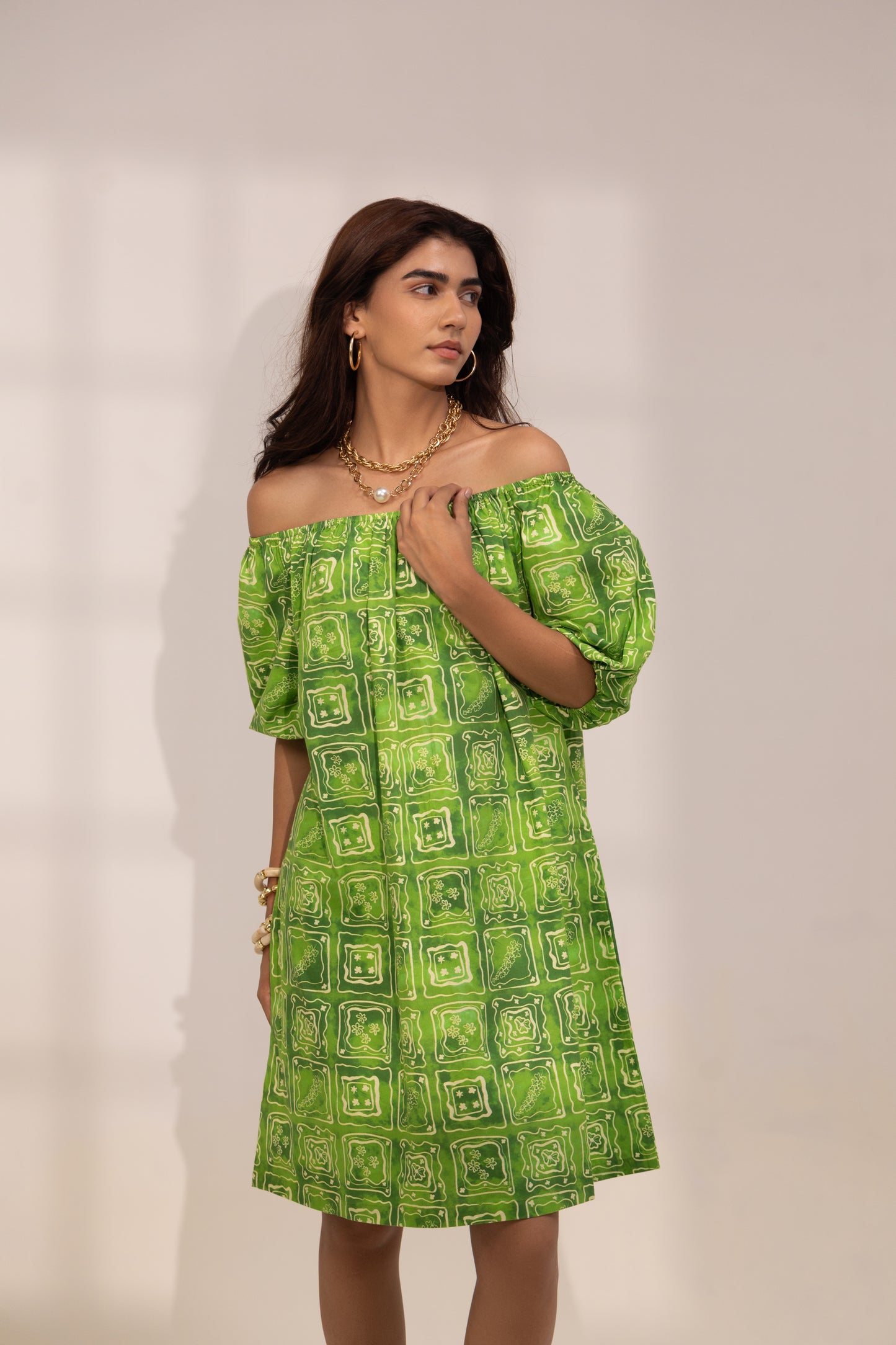 JOY FERN OFF SHOULDER DRESS