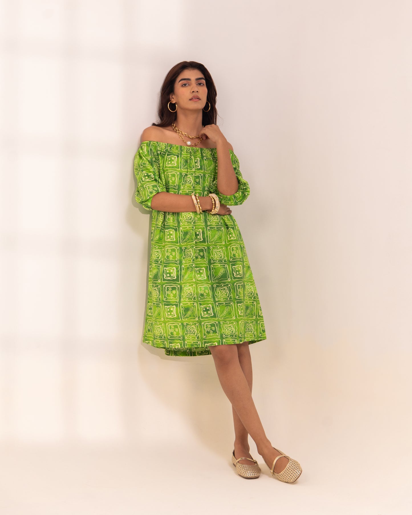 JOY FERN OFF SHOULDER DRESS