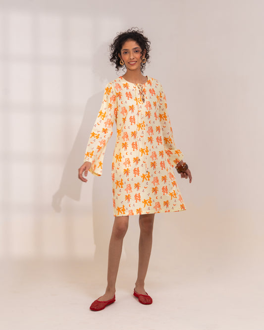 GROOVE GARDEN LACE TIE DRESS