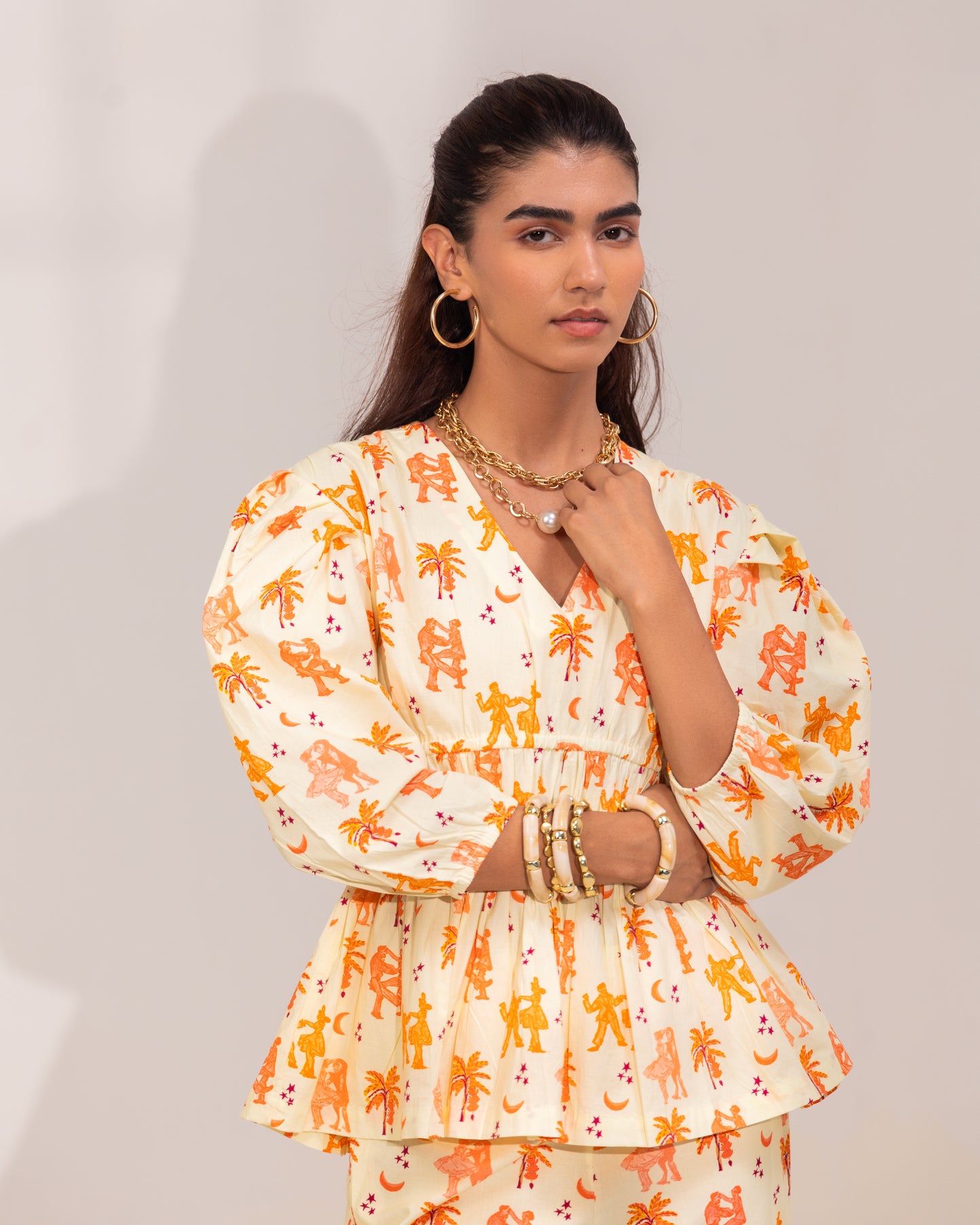 GROOVE GARDEN GATHERED TOP