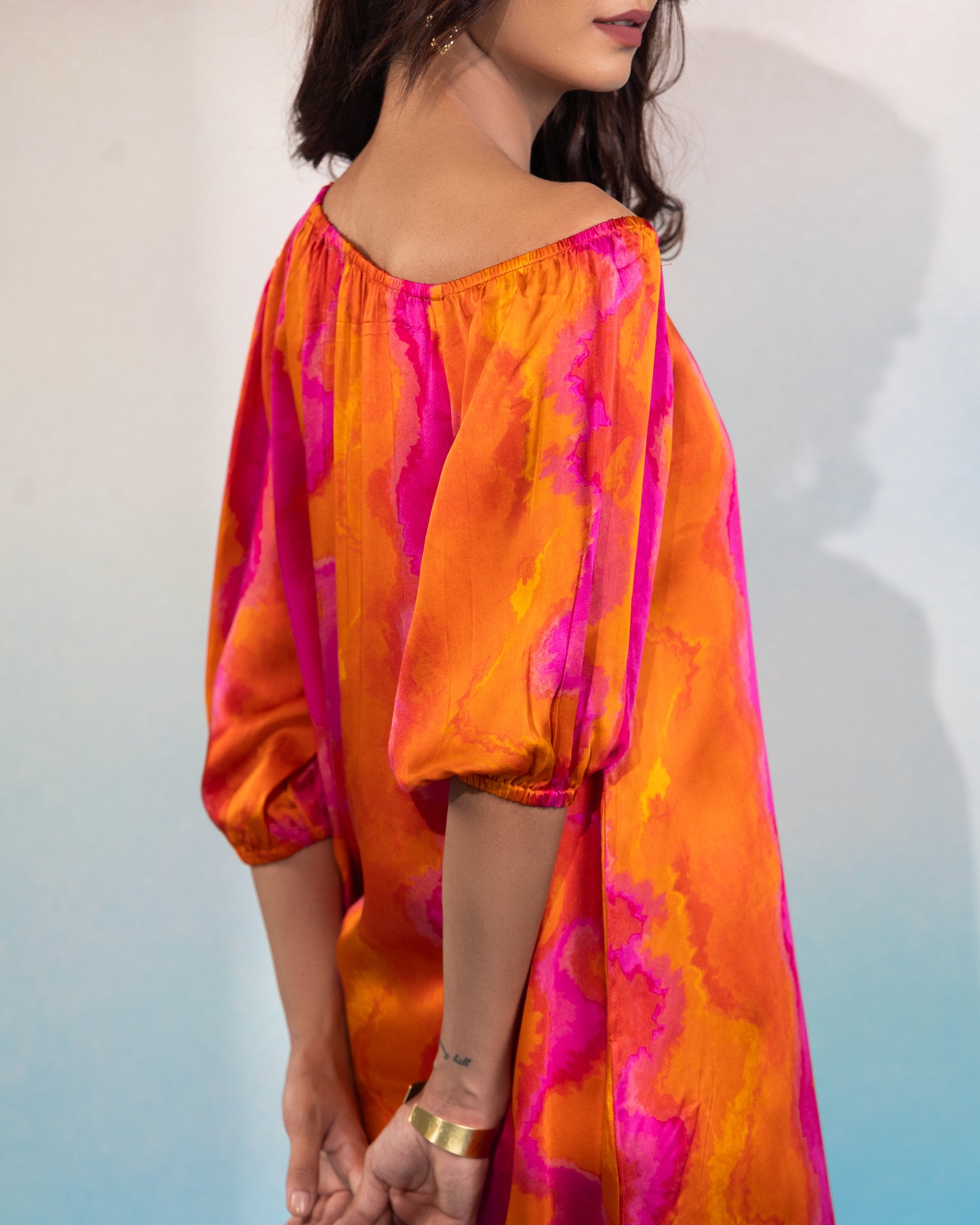 SUN FOLK ONE SHOULDER DRESS