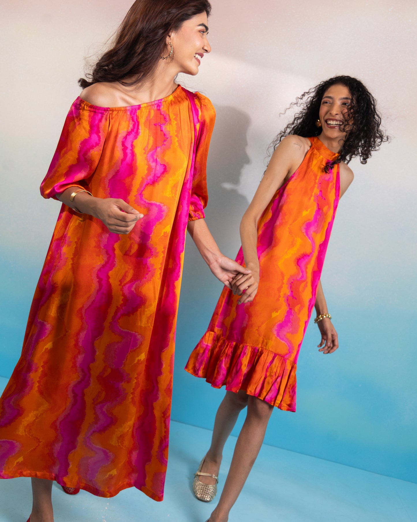 SUN FOLK ONE SHOULDER DRESS