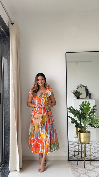 GIDDY RUFFLE DRESS