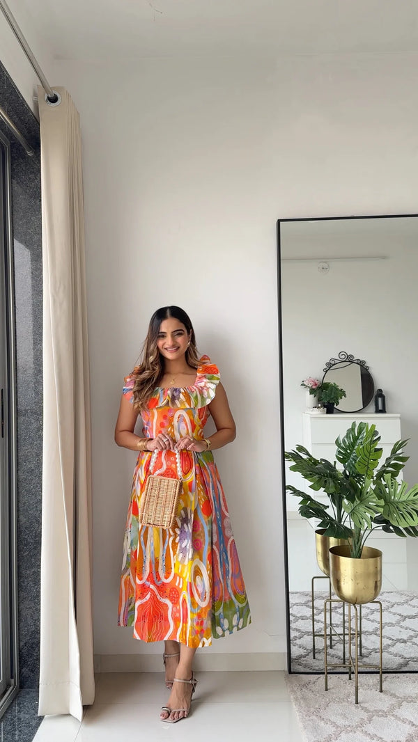 GIDDY RUFFLE DRESS