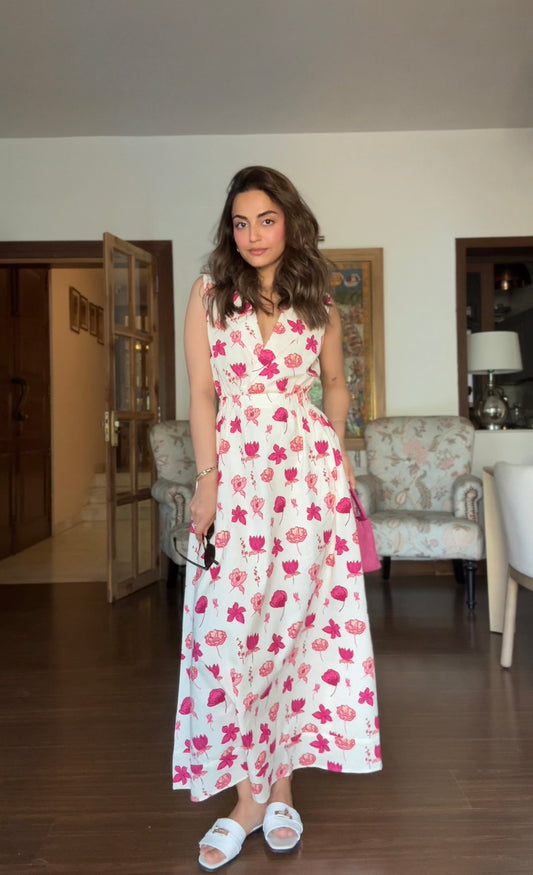 BLOOMCORE COLLARED MAXI DRESS